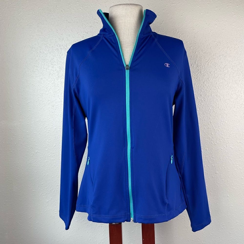Champion Double Dry Full Zip Jacket Size L EUC